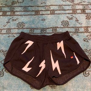 Aviator Nation lightning bolt sweat shorts size Small